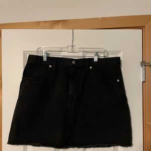 Madewell black denim skirt